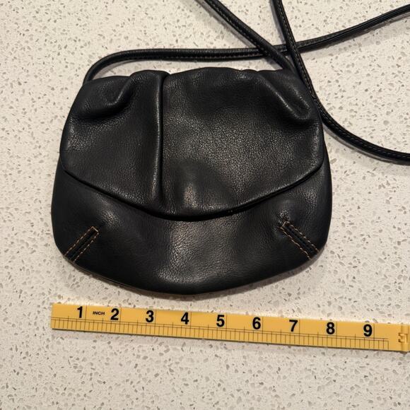 Fossil Black Small Leather Flap Crossybody Bag Everyday Minimalist Chic Luxe - Picture 7 of 7